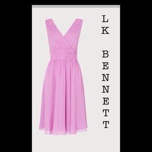 L.k.Bennett lilac Silk dress size 14